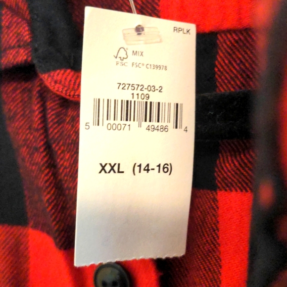Bundle of NWT and EUC, Boys 'Buffalo Check" Flannel, 2 Items 14 - 16 - Picture 4 of 8